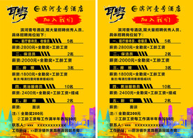 酒店招聘易拉宝
