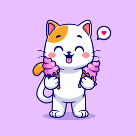 可爱卡通小猫咪