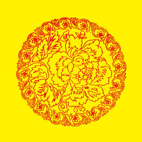 中国传统矢量牡丹