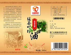 茶籽油瓶贴