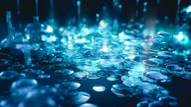 蓝色抽象粒子背景