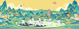 千里江山手绘图 