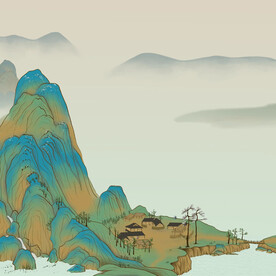 千里江山手绘图  