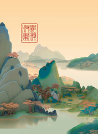 千里江山手绘图 