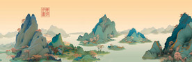 千里江山手绘图 