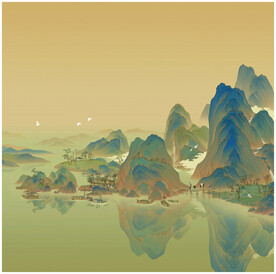 千里江山手绘图  
