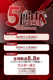 5周年庆活动海报