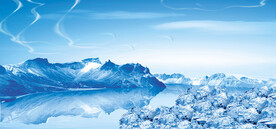 夏季冰块雪山合成背景