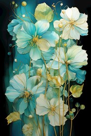花朵框画 