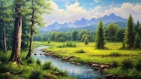 风景油画 