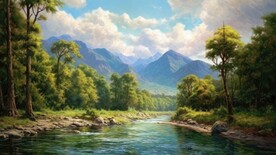 风景油画 
