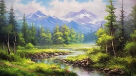 风景油画 