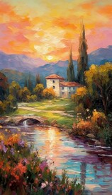 风景油画 