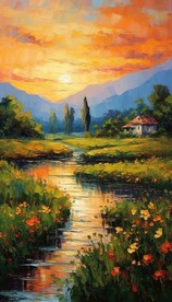 风景油画 
