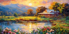 风景油画 