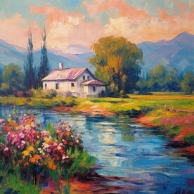 风景油画 