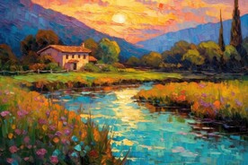 风景油画 