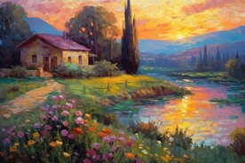 风景油画 