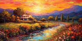 风景油画 