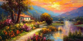 风景油画 