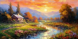 风景油画 