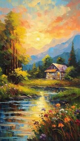 风景油画 