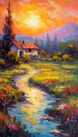 风景油画 