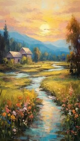 风景油画 