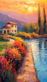 风景油画 