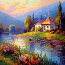 风景油画 