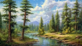 油画风景画 