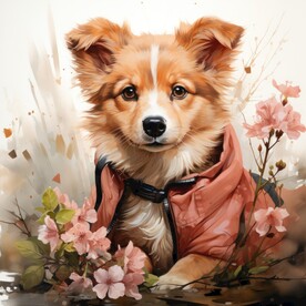 小狗插画