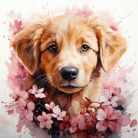 小狗插画 