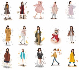 唯美女孩插画