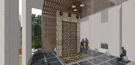 酒店大厅一角模型休息区模型