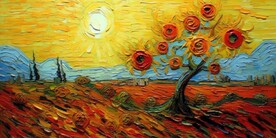 欧式风景油画 