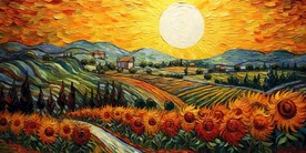欧式风景油画 