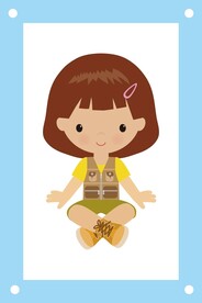 干练的小姑娘卡通矢量图