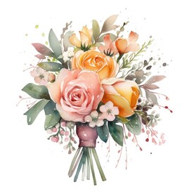 水彩花束