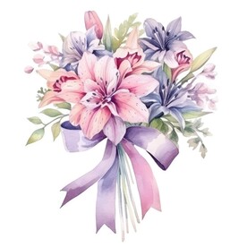 水彩花束