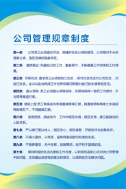 公司管理制度展板