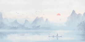 古风山水背景