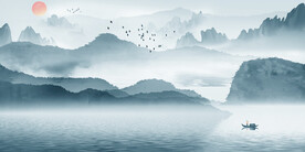 水墨山水画