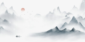 意境山水画背景