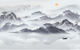 水墨画山水画