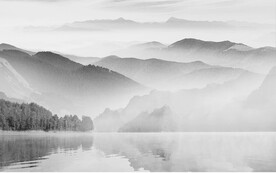  水墨画山水画