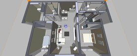 凸字型户型室内设计模型