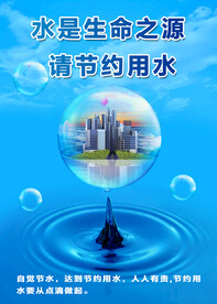 节约用水海报