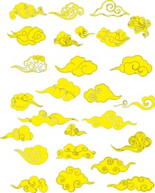 祥云矢量图 CDR线条图