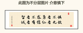 智者不惑 装饰画挂画 卷轴画 